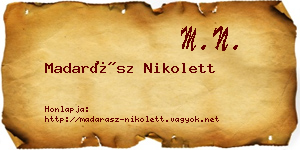 Madarász Nikolett névjegykártya