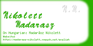 nikolett madarasz business card